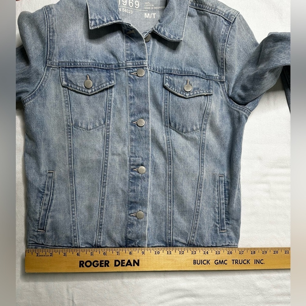 Gap 1969 Denim Jacket Medium Tall M/T Classic Blue Jean Western 100% Cotton - Picture 7 of 12